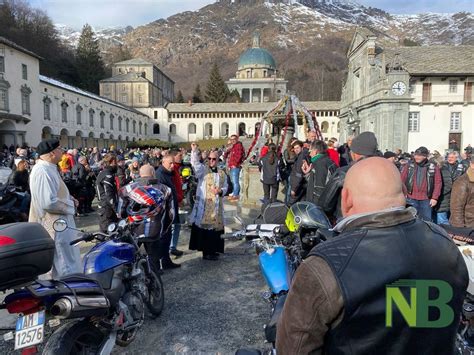 Cerimonia di benedizione delle moto al Santuario del Nevegal con il vescovo