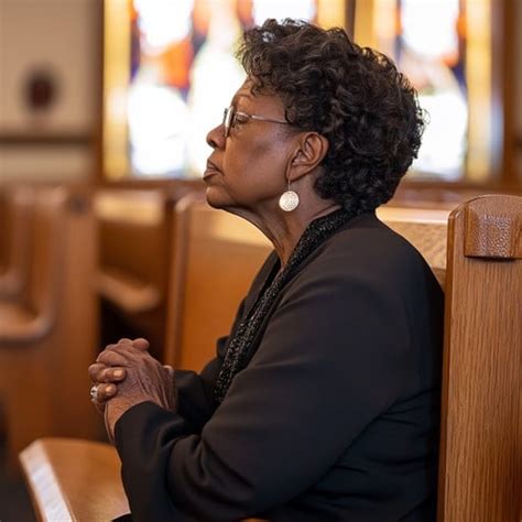 Thematic photo of an elegant woman in a church setting