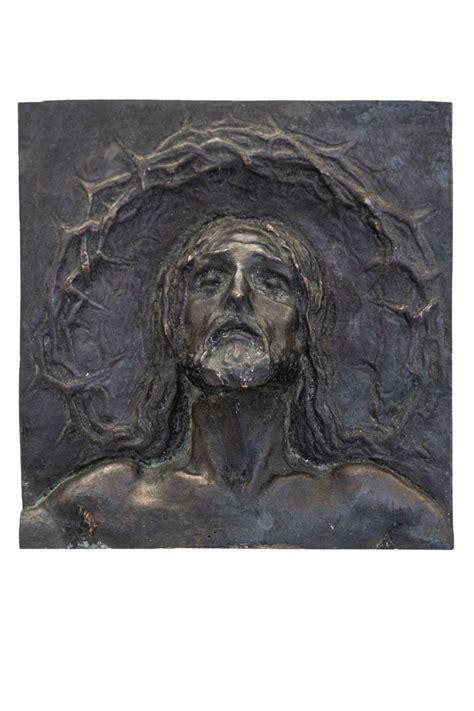 Dettaglio della testa del Cristo nel bozzetto