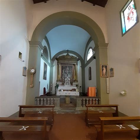 veduta panoramica della zona di San Pantaleo a Pistoia con evidenza delle strutture parrocchiali storiche