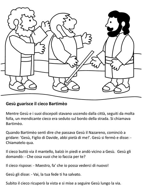 illustrazione di Bartimeo che incontra Gesù