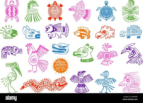 Rappresentazione delle divinità Maya e dei loro simboli