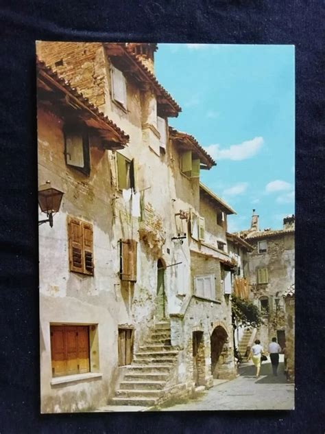 Vecchia cartolina con scorcio della provincia di Mantova con campi coltivati