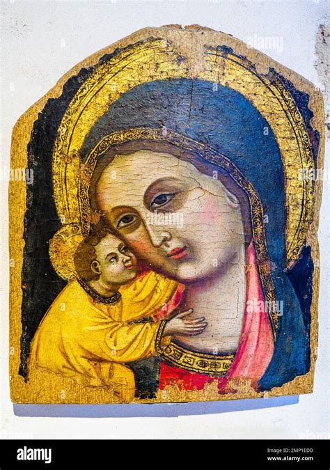 Rilievo dorato raffigurante la Madonna col Bambino