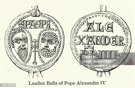 illustrazione di una bolla papale antica con il sigillo in piombo ben visibile