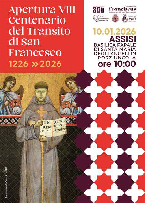 Mappa del percorso del Transito di San Francesco o illustrazione della Basilica di Santa Maria degli Angeli