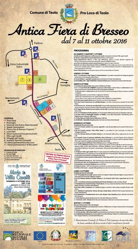 Mappa del territorio di Bresseo Treponti con indicazione della sede parrocchiale