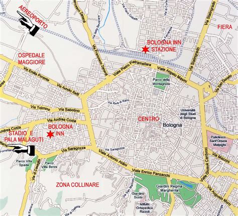Mappa del quartiere Saragozza a Bologna con l'indicazione della posizione de La Didì Maison