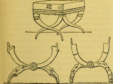 illustrazione di sella curule romana