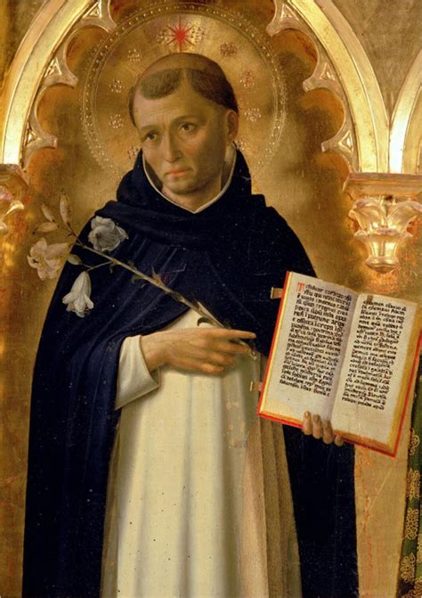 iconografia tradizionale di San Domenico di Guzmán con il giglio e il libro, simboli di castità e predicazione