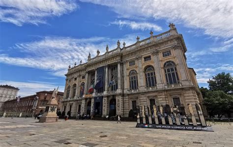 Veduta storica dell'architettura di Palazzo Madama a Torino