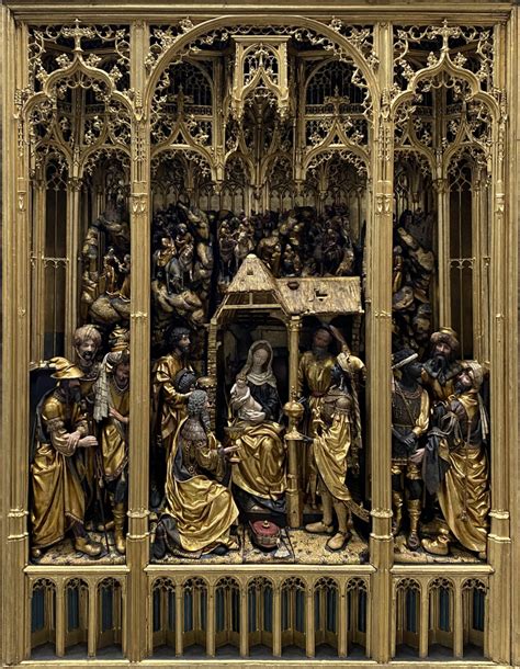 Ricostruzione o foto del Retablo dei Magi di Jan II Borman restaurato