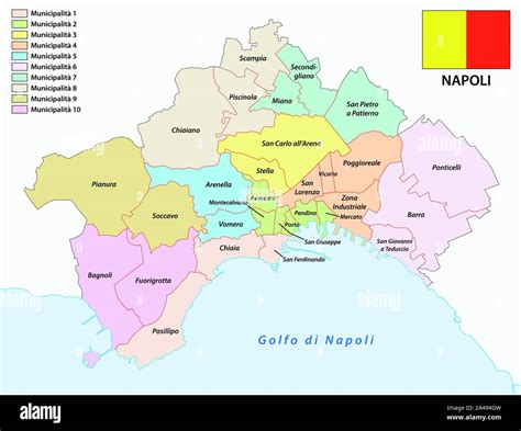 Mappa geografica della provincia di Napoli con evidenziato il comune di Santa Maria la Carità