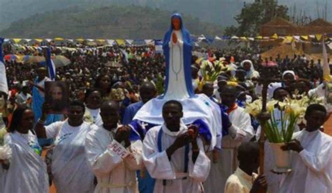 Immagine del Santuario di Nostra Signora di Kibeho in Ruanda o raffigurazione delle apparizioni