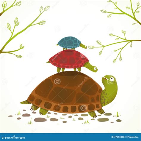 illustrazione della parabola della tartaruga e dei suoi piccoli che cercano di raggiungere il mare, ostacolati da serpenti