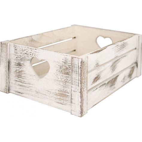 Cassetta di legno decorata stile shabby chic per eventi