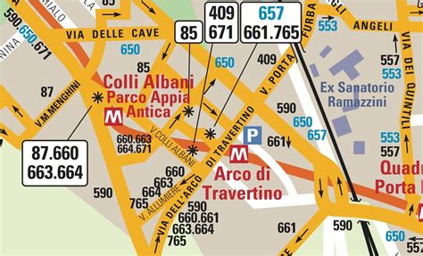 mappa della linea bus ATAC 88 con le fermate principali