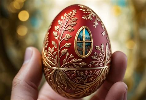 Foto di uova di Pasqua bulgare tradizionalmente tinte di rosso