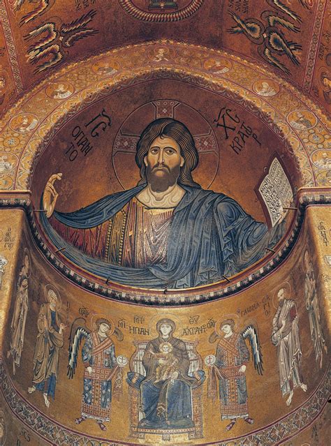 Affresco della Teoria dei Dodici Apostoli con Pantocratore in abside