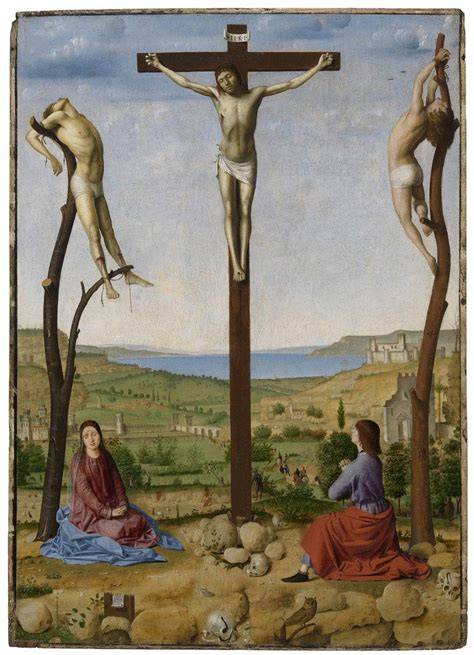 The Antwerp Crucifixion painting by Antonello da Messina