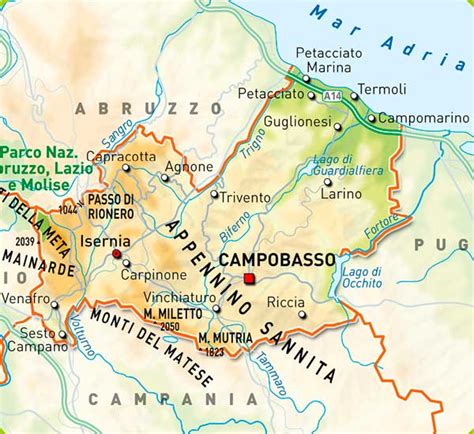 Mappa del Molise con i risultati referendari di 