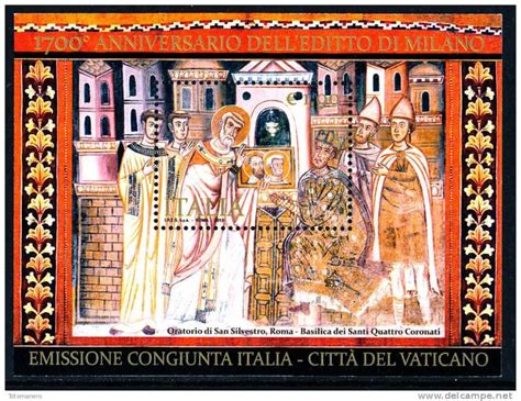 Illustrazione storica dell'Editto di Milano o della costruzione di una basilica