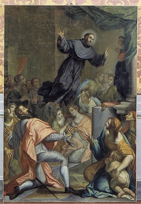 Affresco di Gaetano Bocchetti raffigurante San Giuseppe da Copertino in estasi.