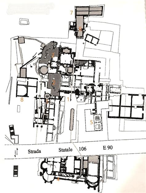 Planimetria della villa romana di Saturo