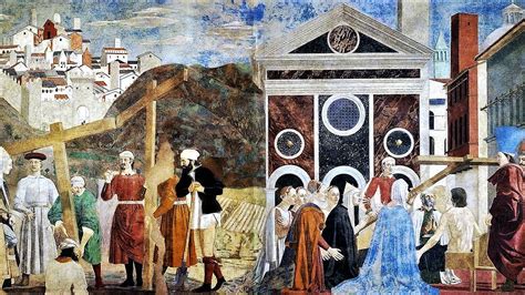 Ritrovamento e Verifica della Croce, affresco di Piero della Francesca, dettaglio del miracolo della resurrezione
