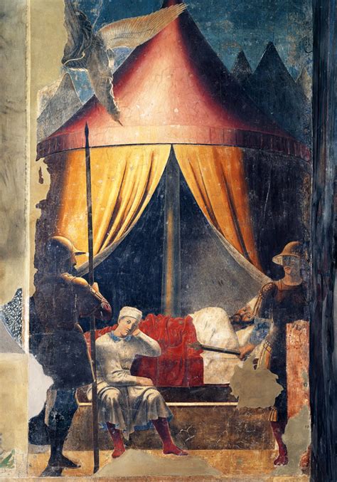 Il Sogno di Costantino, affresco di Piero della Francesca, la prima veduta notturna convincente