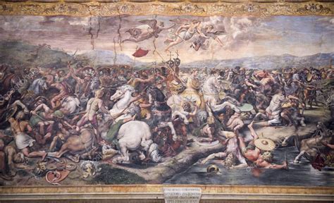 La Battaglia di Costantino contro Massenzio, affresco di Piero della Francesca, dettaglio con la croce e il fiume