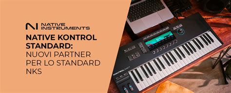 Logo di Native Instruments con illustrazione di strumenti musicali digitali