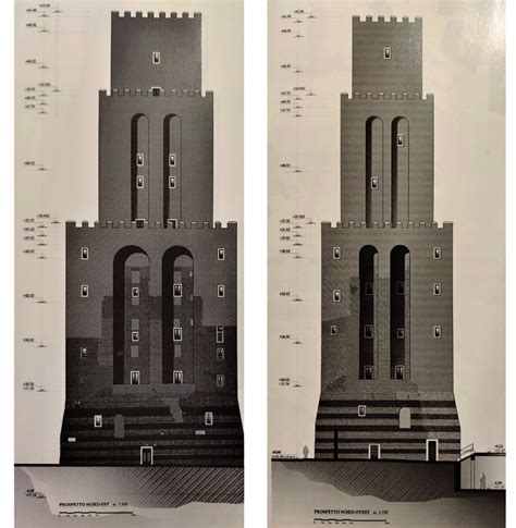 Ricostruzione grafica o disegno della Torre del Fiume nella sua forma originale
