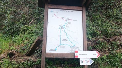 Mappa o schema del complesso del Forte di Altare, evidenziando Monte Burot