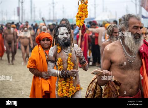 Processione di Sadhu al Gange