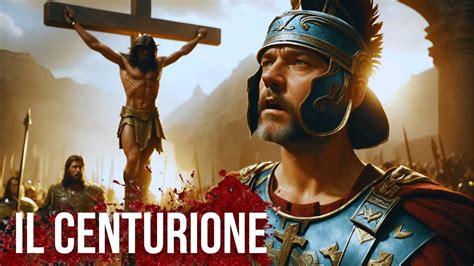Gesù sulla croce con il centurione in primo piano