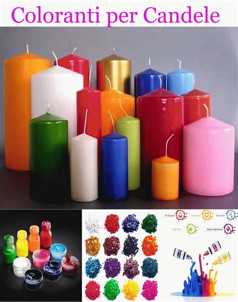 Candele di cera colorate con significati simbolici