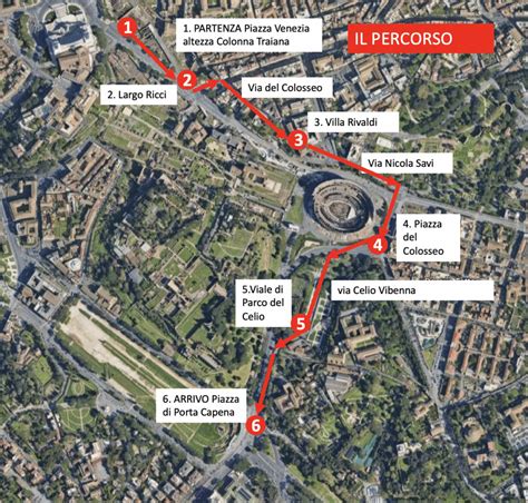 Mappa del Colle Celio a Roma con Basilica di S. Stefano Rotondo e dintorni