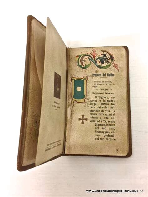 Frontespizio o pagina interna di un antico libretto di preghiere in friulano
