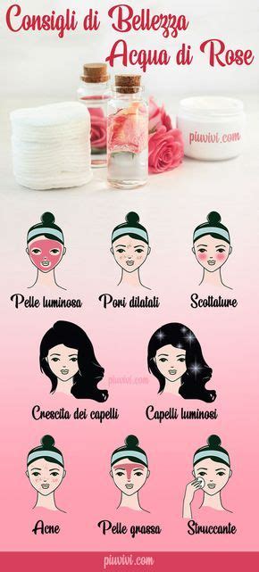 Infografica sui benefici dell'acqua di rose per la pelle