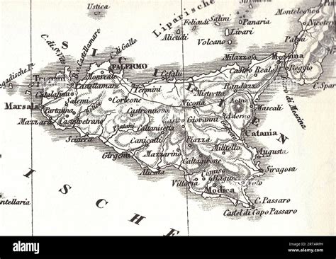 Mappa storica della Sicilia che mostra i domini normanni