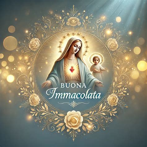 Illustrazione di Maria Immacolata, con luce e purezza