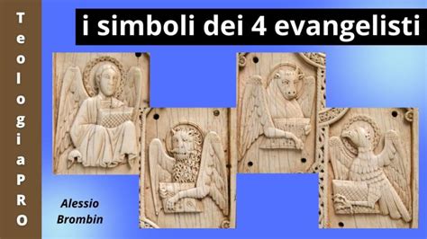 Infografica con i simboli dei quattro evangelisti e il loro significato