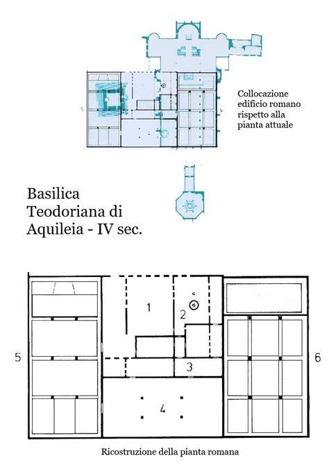 Pianta della Basilica di Aquileia con le fasi costruttive teodoriana e medievale