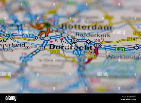 Mappa di Dordrecht con i fiumi circostanti