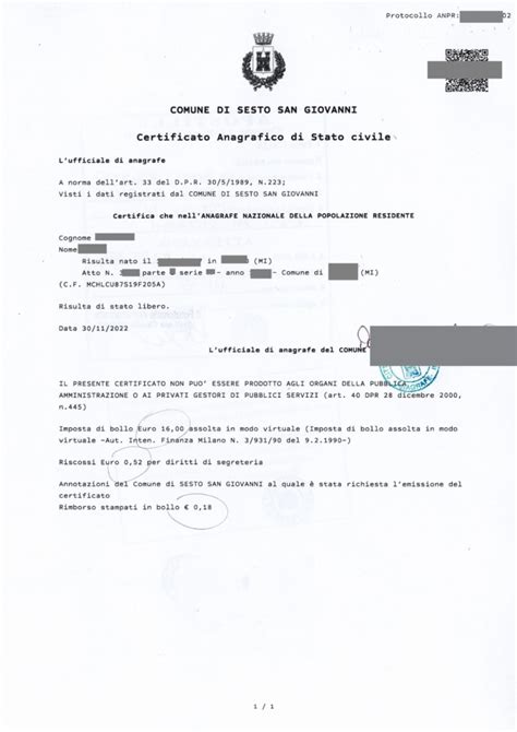 Registro di stato civile storico del 1858 di Vignola
