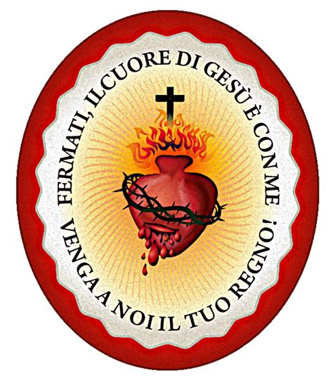 Immagine dello Scudo del Sacro Cuore con il motto 