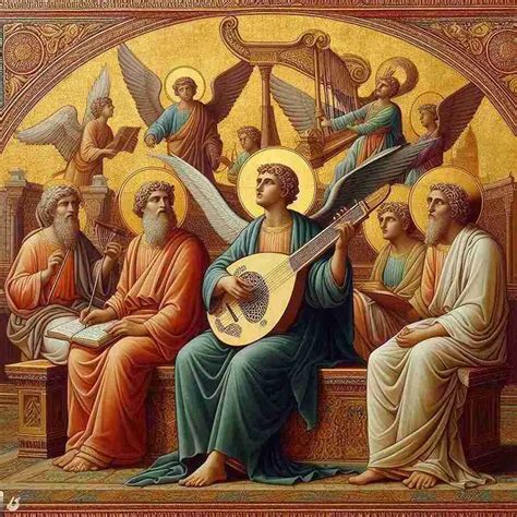 rappresentazione iconica del Salmista che studia la Torah, illuminato da una lampada