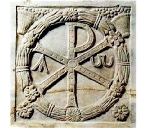 Illustrazione di un cristogramma con le lettere greche Chi e Rho