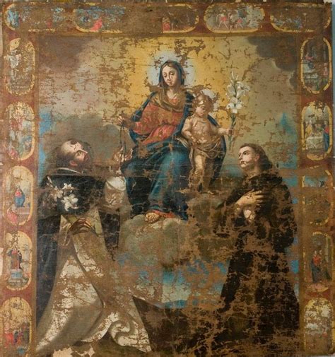 Riproduzione del dipinto di Gregorio Gregori con il dettaglio della scena del miracolo e dei santi protettori